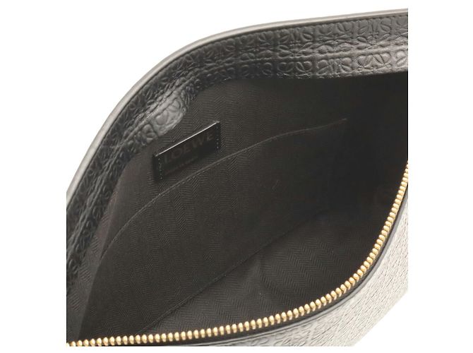 Clutch in pelle Loewe Repeat Anagram Nero - vista 6