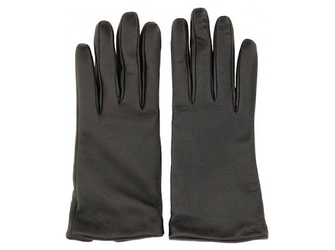 Saint Laurent Cassandre Lammelngloves Schwarz - Ansicht 2