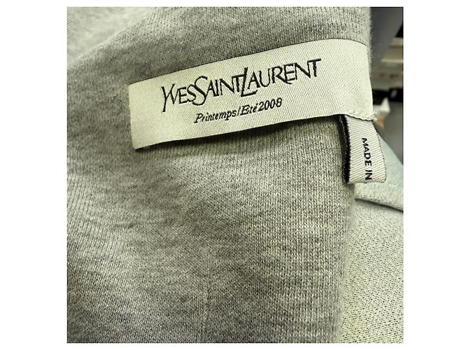 Vestido mini bustier Yves Saint Laurent en algodón gris - vista 9