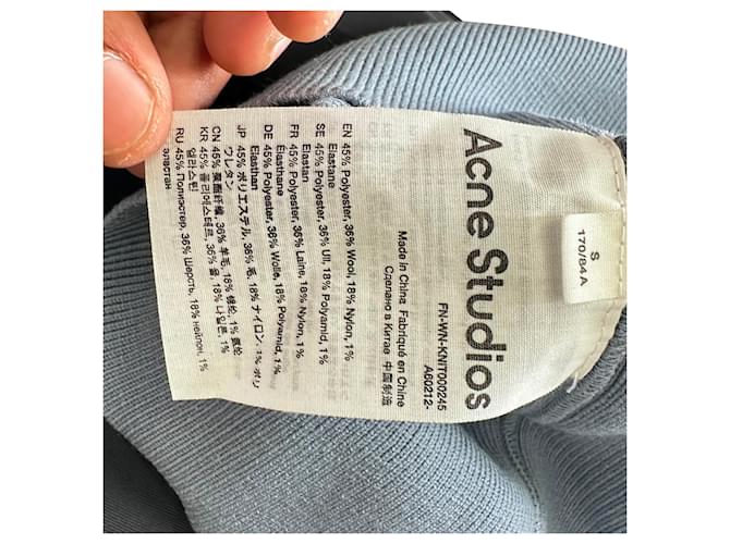 Pull en maille Acne Studios en bleu Polyester - vue 6