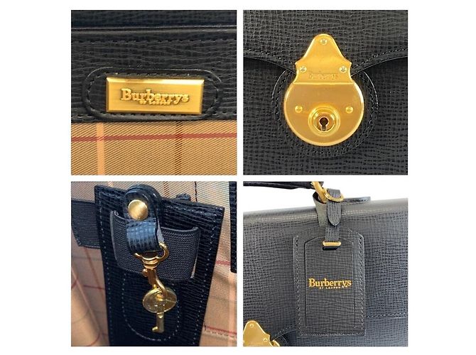 Valigetta in pelle Burberry Nero - vista 3