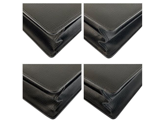 Valigetta in pelle Burberry Nero - vista 4