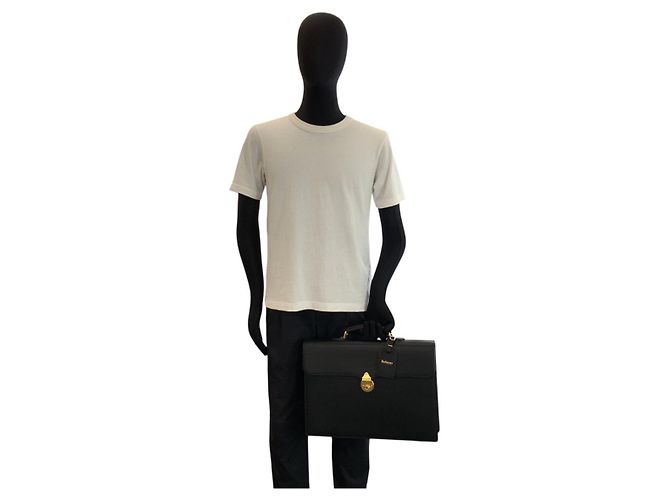 Valigetta in pelle Burberry Nero - vista 5