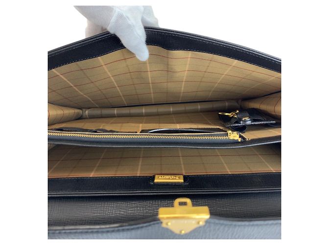 Valigetta in pelle Burberry Nero - vista 7