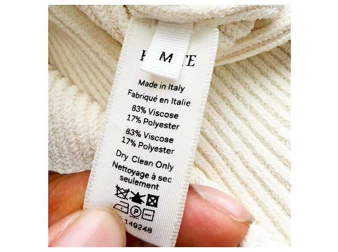 Khaite Maddy Langarmshirt aus gerippter Viskose in Creme Weiß Roh - Ansicht 5