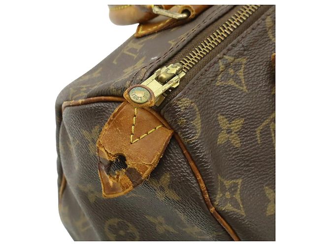 Borsa Louis Vuitton Speedy25 Monogram Marrone - vista 5