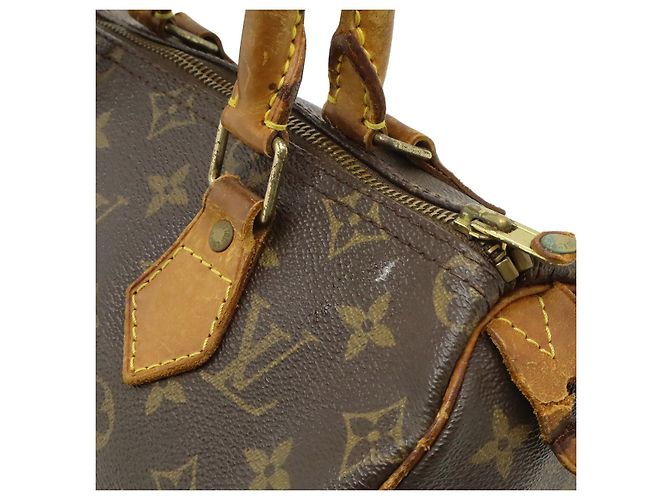 Borsa Louis Vuitton Speedy25 Monogram Marrone - vista 8