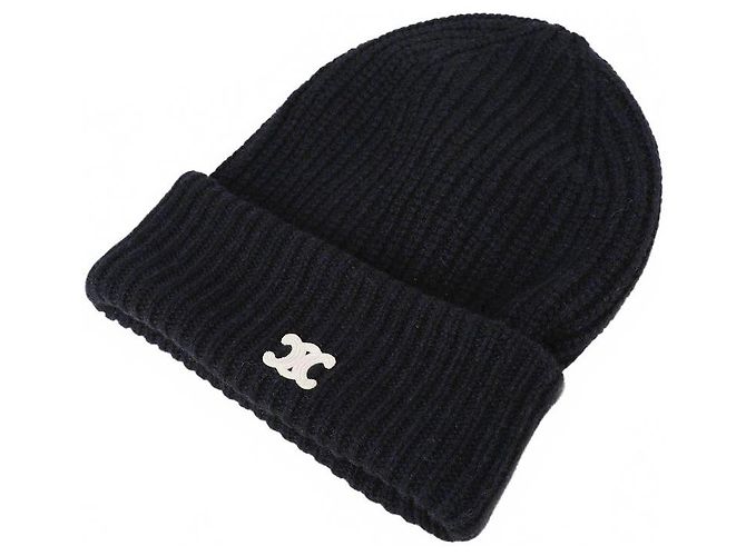 Bonnet Triomphe Céline Bleu Marine Cachemire - vue 3