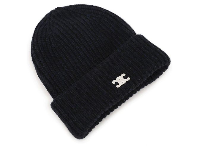 Bonnet Triomphe Céline Bleu Marine Cachemire - vue 5