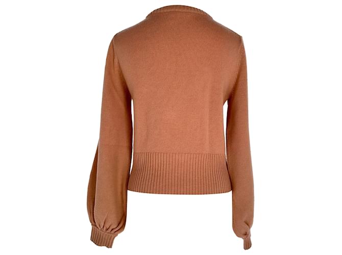 Chloé Strickpullover aus Pfirsich-Kaschmir Angeln - Ansicht 3