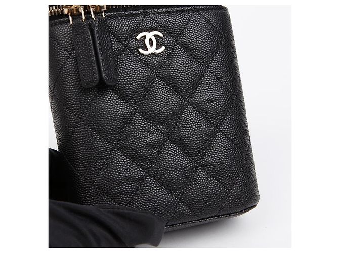 Vanity Chanel Mini borsa a tracolla Classic Caviar Black Nero - vista 4