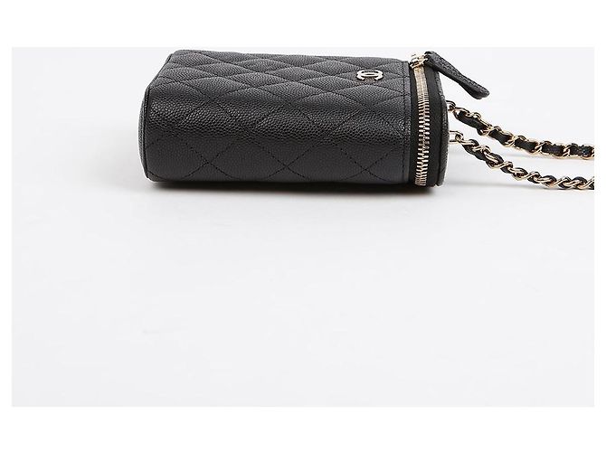 Vanity Chanel Mini borsa a tracolla Classic Caviar Black Nero - vista 6