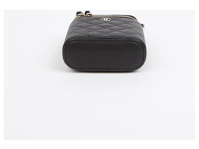 Vanity Chanel Mini borsa a tracolla Classic Caviar Black Nero - vista 7