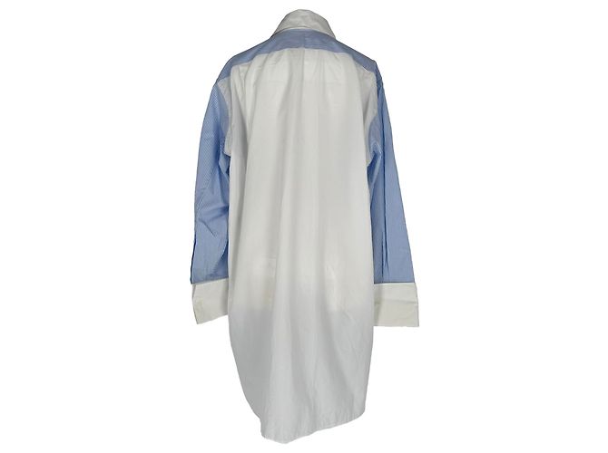 Camisa de botones con rayas Loewe en algodón azul - vista 3