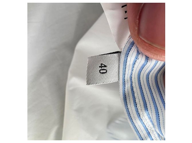 Camisa de botones con rayas Loewe en algodón azul - vista 6