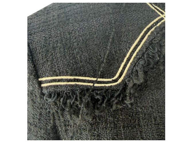 Blazer de tweed com botões Isabel Marant Etoile em algodão preto - vista 10
