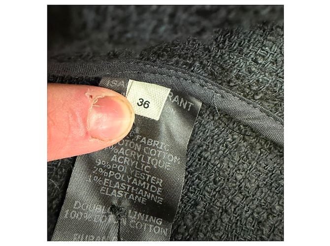 Blazer de tweed com botões Isabel Marant Etoile em algodão preto - vista 5