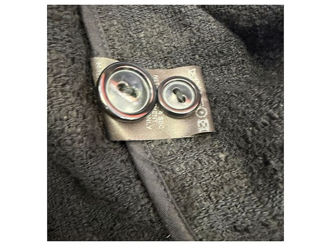 Blazer de tweed com botões Isabel Marant Etoile em algodão preto - vista 8
