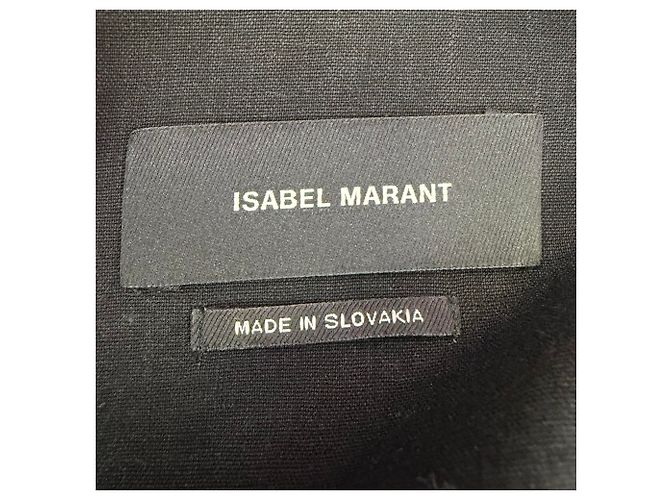 Mini abito Rimba Isabel Marant in lino nero - vista 6