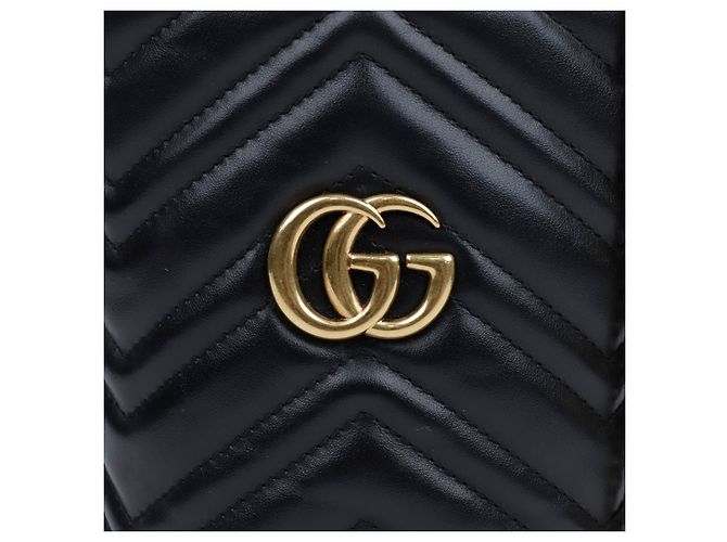 Gucci Mini bolsa bucket GG Marmont preta - vista 2