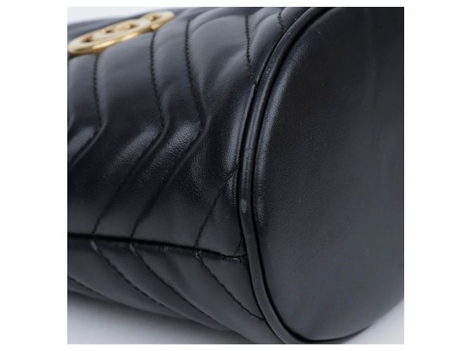 Gucci Mini bolsa bucket GG Marmont preta - vista 8