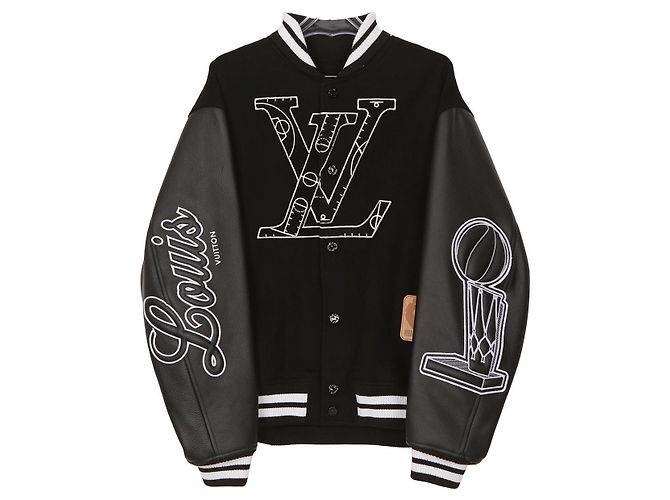 Louis Vuitton Giacca da basket NBA in pelle nera Taglia Nero - vista 2