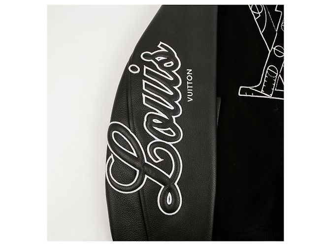 Louis Vuitton Giacca da basket NBA in pelle nera Taglia Nero - vista 7