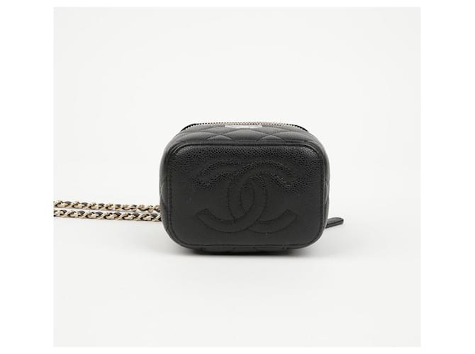 Chanel Borsa Vanity Classic Caviar Mirror Nera e Oro Nero - vista 5