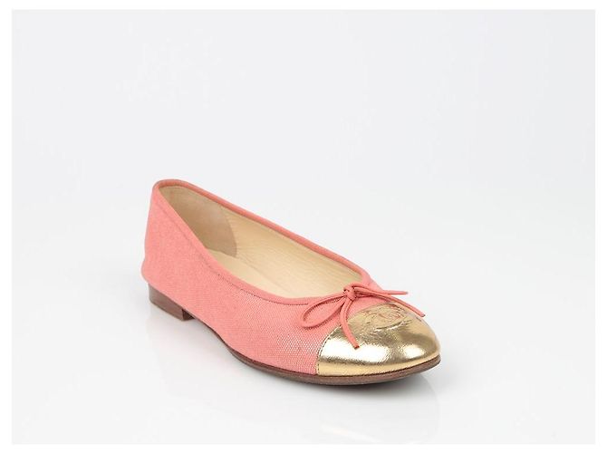 Chanel Bailarinas de dos tonos Talla Pink - view 2