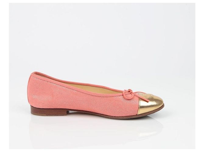 Chanel Bailarinas de dos tonos Talla Pink - view 9