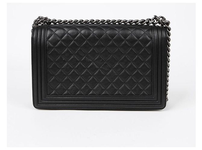 Chanel Borsa a tracolla grande Boy per ragazzo Nero - vista 4