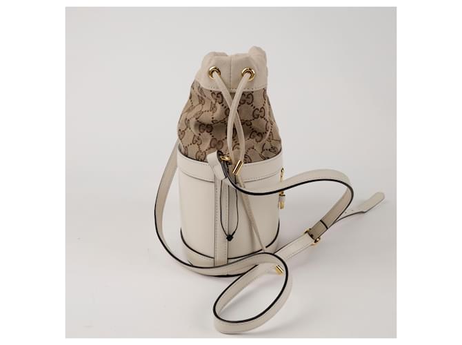Horsebit 1955 Gucci Borsa a secchiello Horsebit Bianca Bianco - vista 5