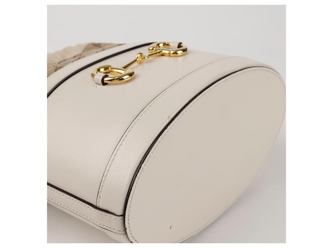 Horsebit 1955 Gucci Borsa a secchiello Horsebit Bianca Bianco - vista 7