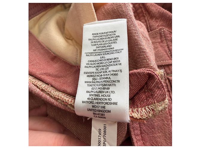 Pantalones Ralph Lauren RRL Belt-Loops en algodón marrón Castaño Roja - vista 18