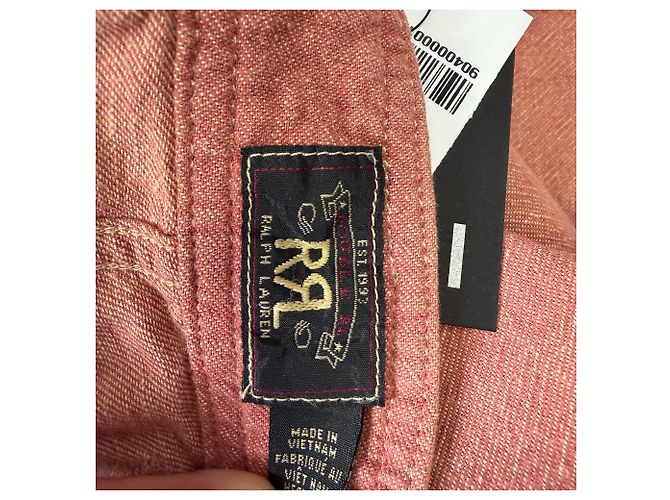 Pantalones Ralph Lauren RRL Belt-Loops en algodón marrón Castaño Roja - vista 6