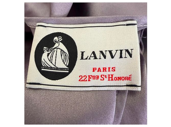 Lanvin Cowl Neck Blouse in Brown Silk - view 8