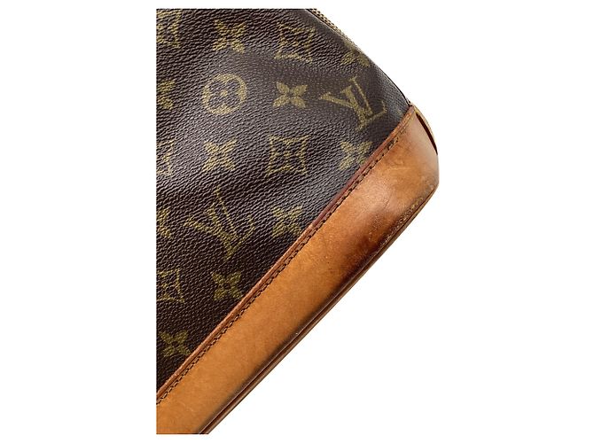 Borsa Louis Vuitton Monogram Alma PM in tela marrone Rosso - vista 12