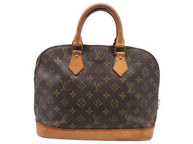 Borsa Louis Vuitton Monogram Alma PM in tela marrone Rosso - vista 4