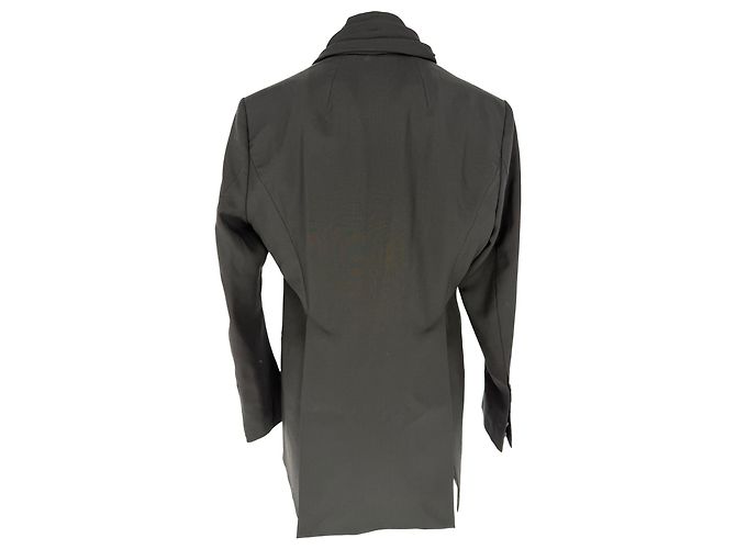 Blazer Rick Owens à revers châle et boutonnage simple en laine noire - vue 2