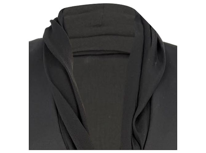 Blazer Rick Owens à revers châle et boutonnage simple en laine noire - vue 3