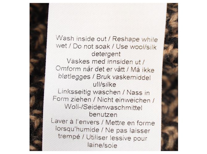 Ganni Ärmelloser Rollkragenpullover aus brauner Merinowolle - Ansicht 8