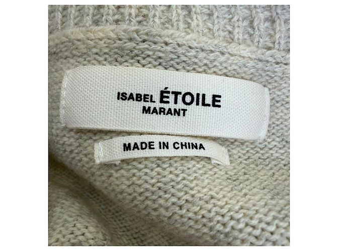 Isabel Marant Étoile Klee Cut Out Pullover aus cremefarbener Baumwolle Weiß Roh - Ansicht 7