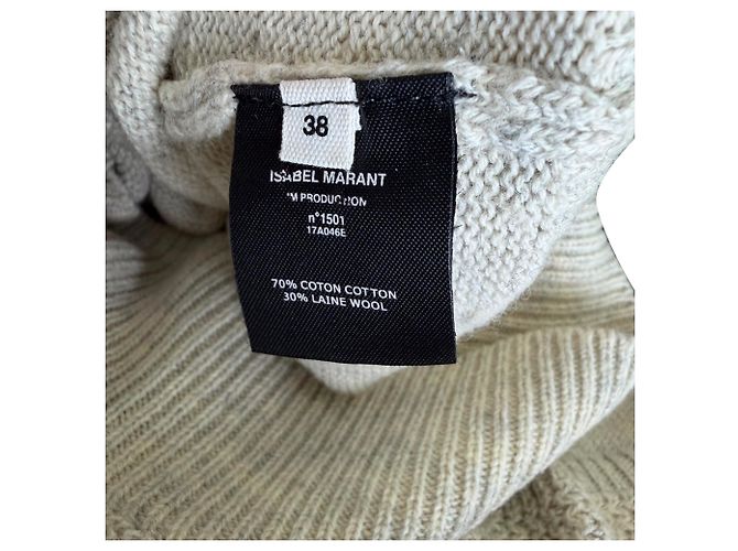 Isabel Marant Étoile Klee Cut Out Pullover aus cremefarbener Baumwolle Weiß Roh - Ansicht 8