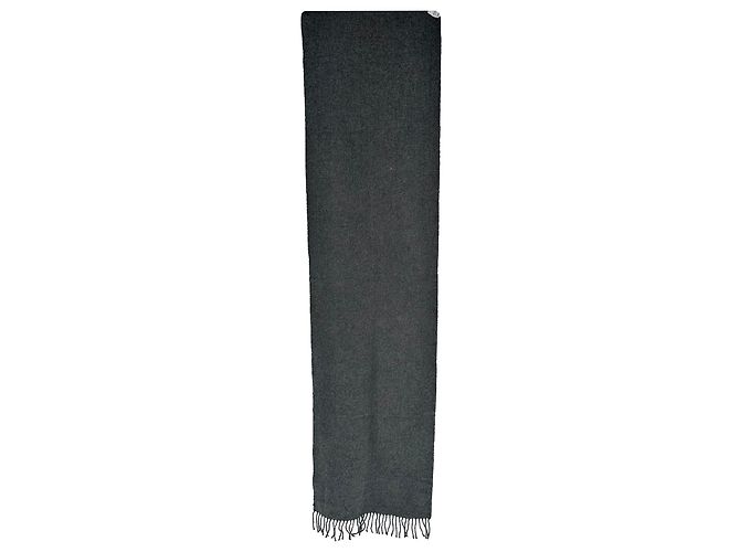 Sciarpa con frange Acne Studios in lana grigia Grigio - vista 2