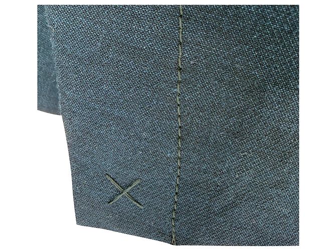 Blazer monopetto Lanvin con tasche in lino blu navy - vista 5