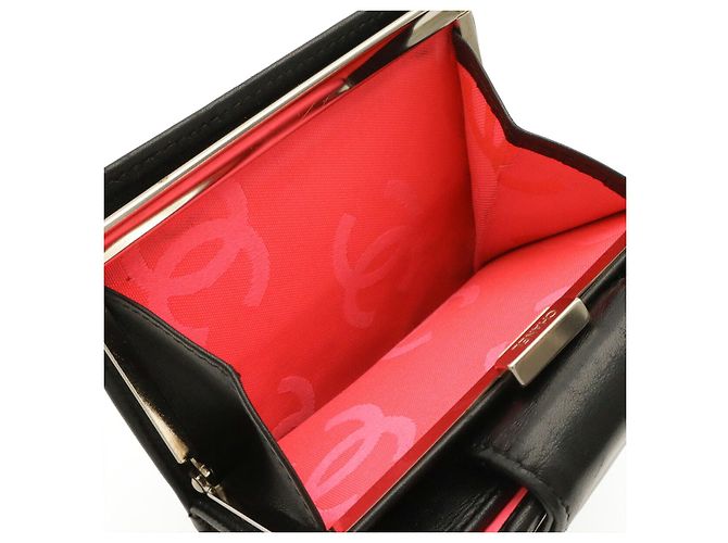 Cartera Chanel Cambon Line Soft Calffold Wallet Negro - vista 8