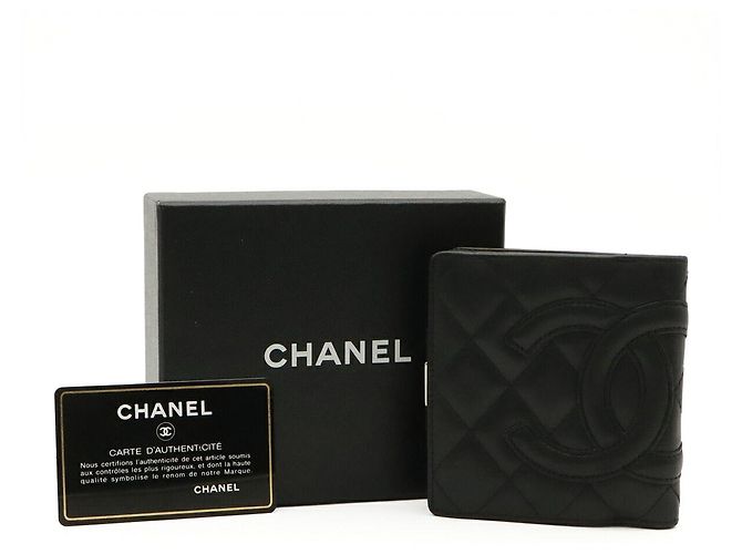 Cartera Chanel Cambon Line Soft Calffold Wallet Negro - vista 9