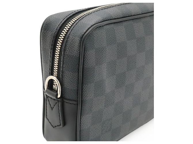 Clutch Louis Vuitton Damier Graphite Nero - vista 4