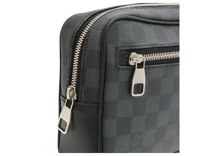Clutch Louis Vuitton Damier Graphite Nero - vista 5