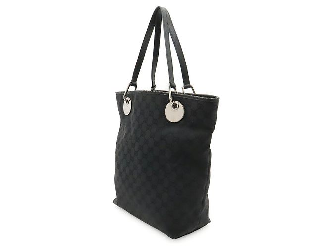 Borsa Tote Gucci GG Canvas Nero - vista 2